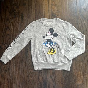 Grey Minnie Mouse Crewneck